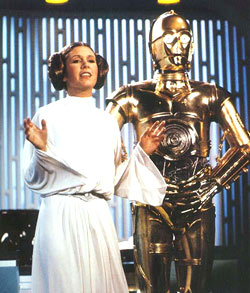 Princess Leia & C3PO on TV