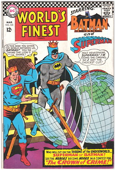 classic comic books - World's Finest # 165 /DC comics cover