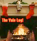 Yule Log / Classic television tradition at Christmas