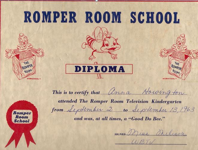 Charlotte Romper Room photo 1962